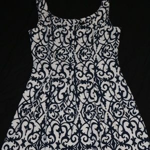 Blue and White patterned dress